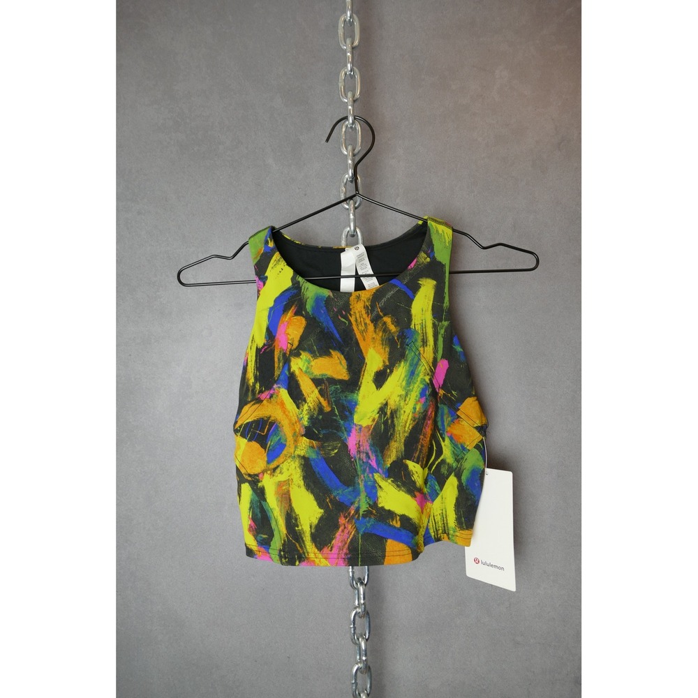 NWT Lululemon Athletic Abstract Print Racerback Workout Tank Top Size 4